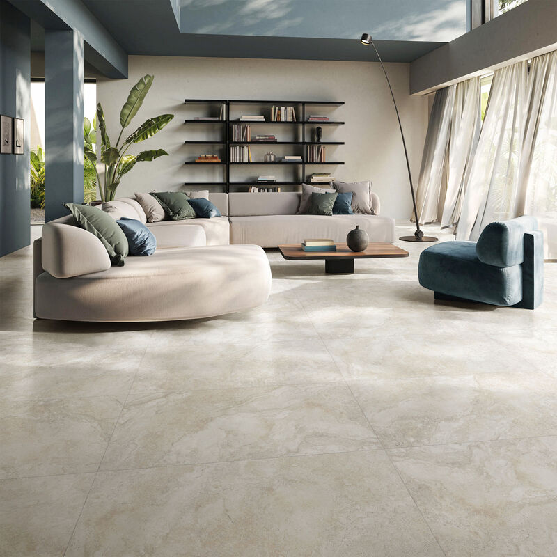 PORCELANATO ESMALTADO TRAVERTINO MALBEK BEIGE MATE 60X120 CM