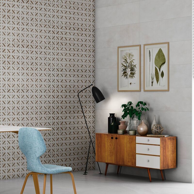 CERÁMICO ESMALTADO BELLE CONCRETE WHITE MATE 30X90 CM