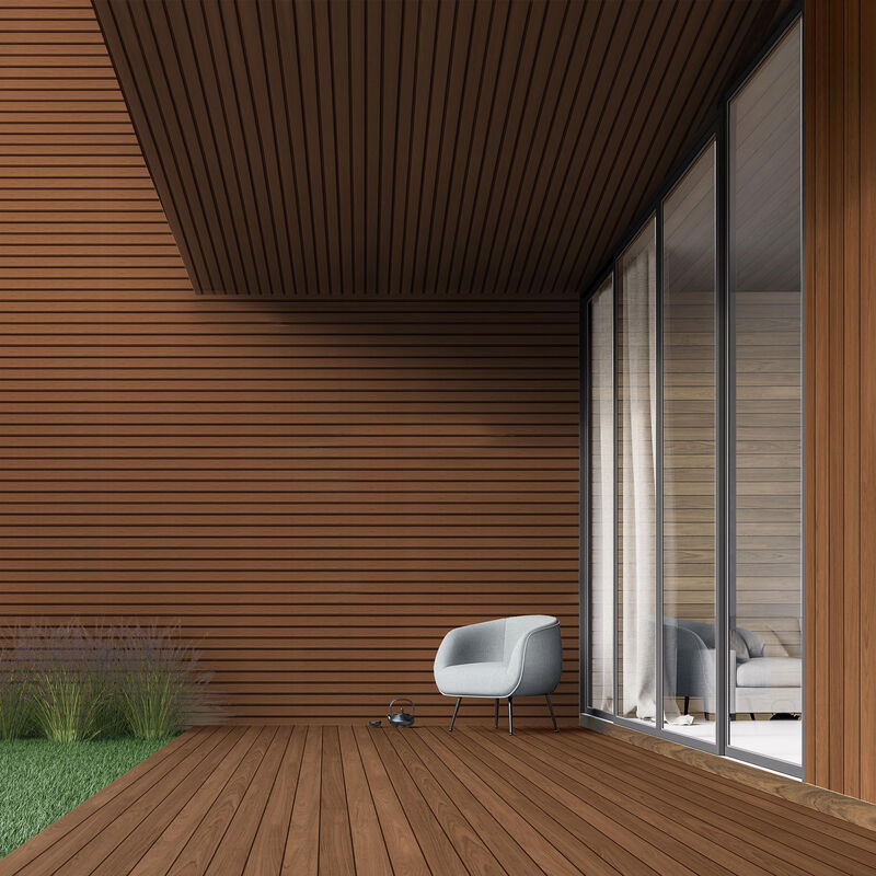 WALL PANELS EXTERIOR TEAK B 21.9X290 CM