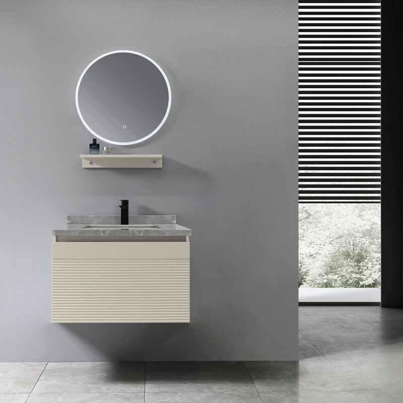 MUEBLE CON LAVATORIO SUSPENDIDO IBIZA BEIGE 60X56X50 CM
