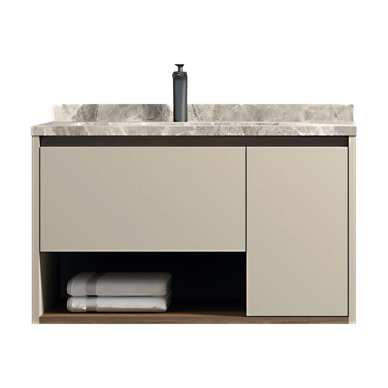 MUEBLE CON LAVATORIO SUSPENDIDO PRAGA BEIGE 100X56X50 CM