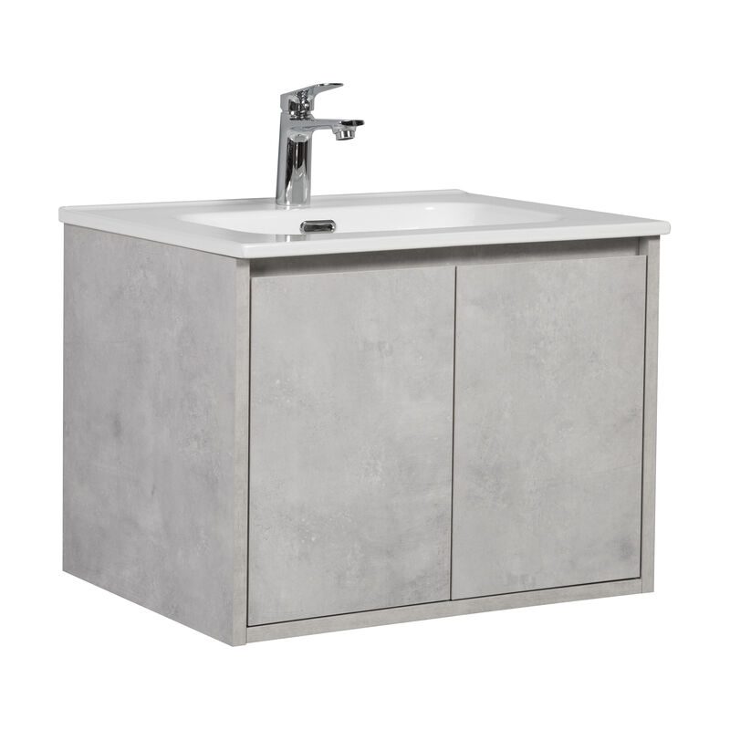 MUEBLE CON LAVATORIO SUSPENDIDO ALLEN WHITE 60.5X46.5X45 CM