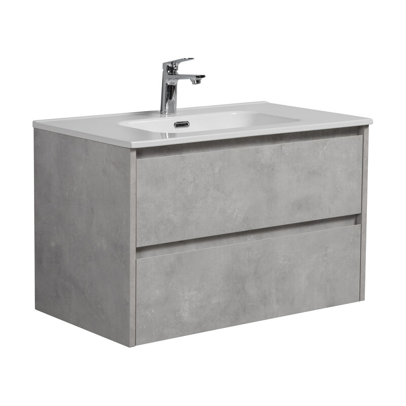 KLIPEN MUEBLE CON LAVATORIO SUSPENDIDO ELEMENTI WHITE 80X45.5X50 CM