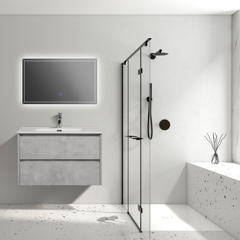 KLIPEN MUEBLE CON LAVATORIO SUSPENDIDO ELEMENTI WHITE 80X45.5X50 CM