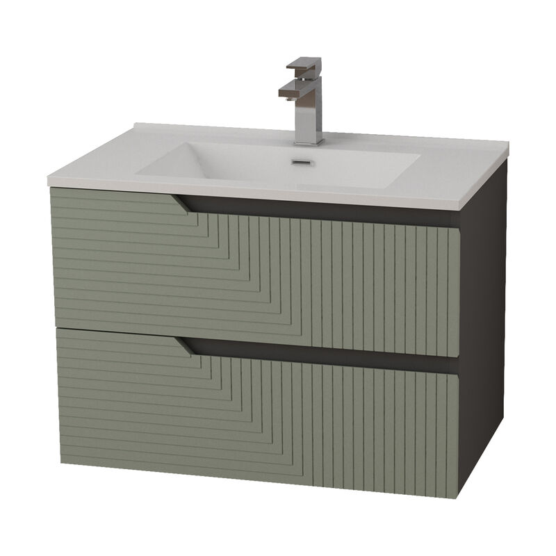 MUEBLE DE BAÑO SUSPENDIDO VERSALLES 80X48X56 CM CON LAVATORIO