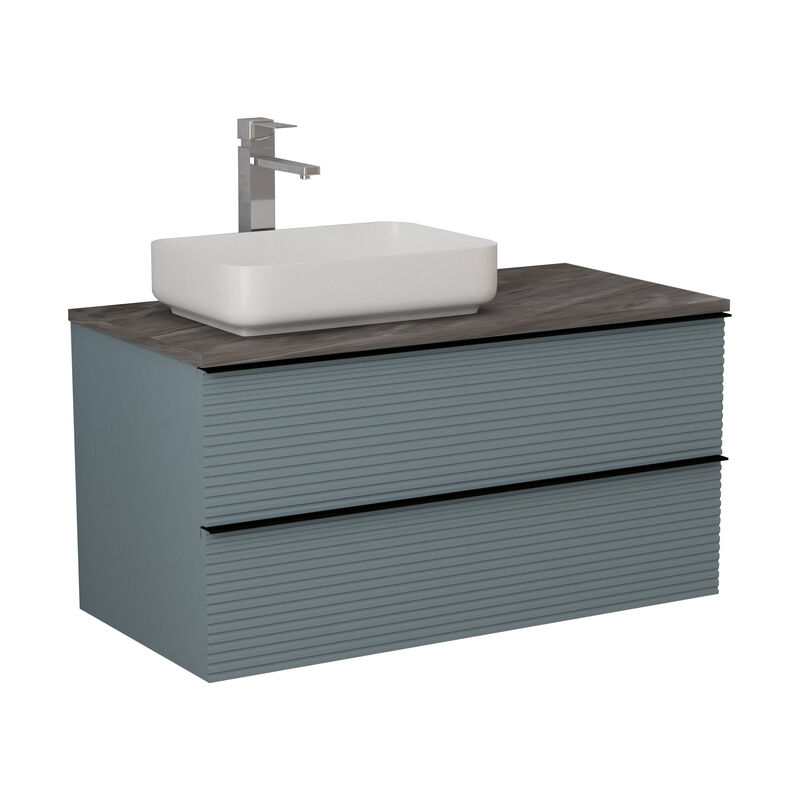 MUEBLE DE BAÑO SUSPENDIDO OCEAN 100X50X50 CM CON TABLERO