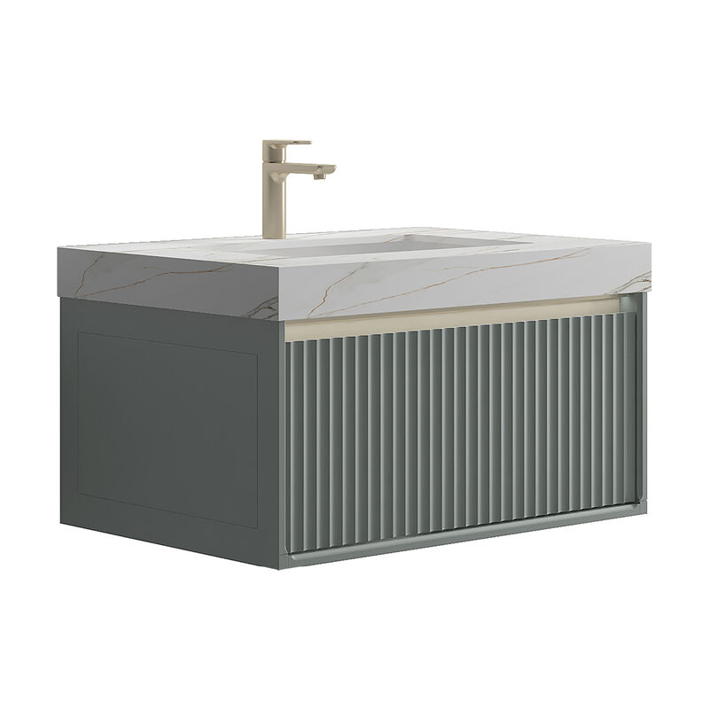 MUEBLE CON LAVATORIO SUSPENDIDO MORANDI GREEN 80X56X45 CM