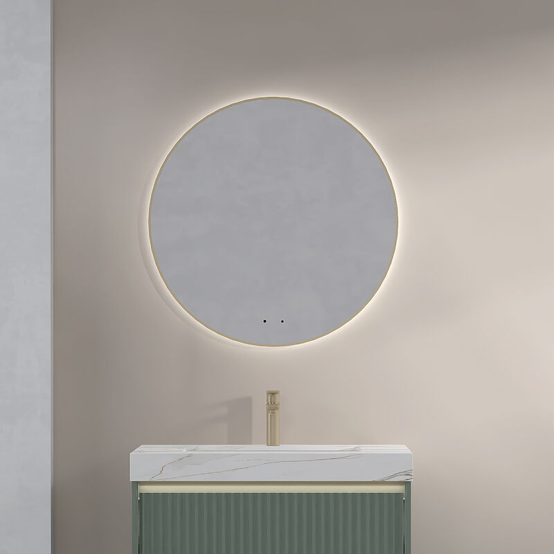 ESPEJO MORANDI GOLD REDONDO A LA PARED 75 CM