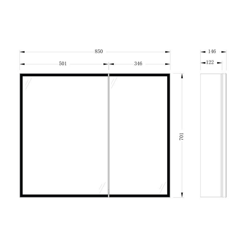 GABINETE SUSPENDIDO LAURA WHITE 85X15X70 CM