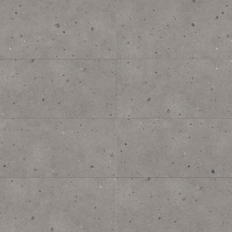 PORCELANATO ESMALTADO URBE TERRAZO GRIS OSCURO MATE 60X120 CM