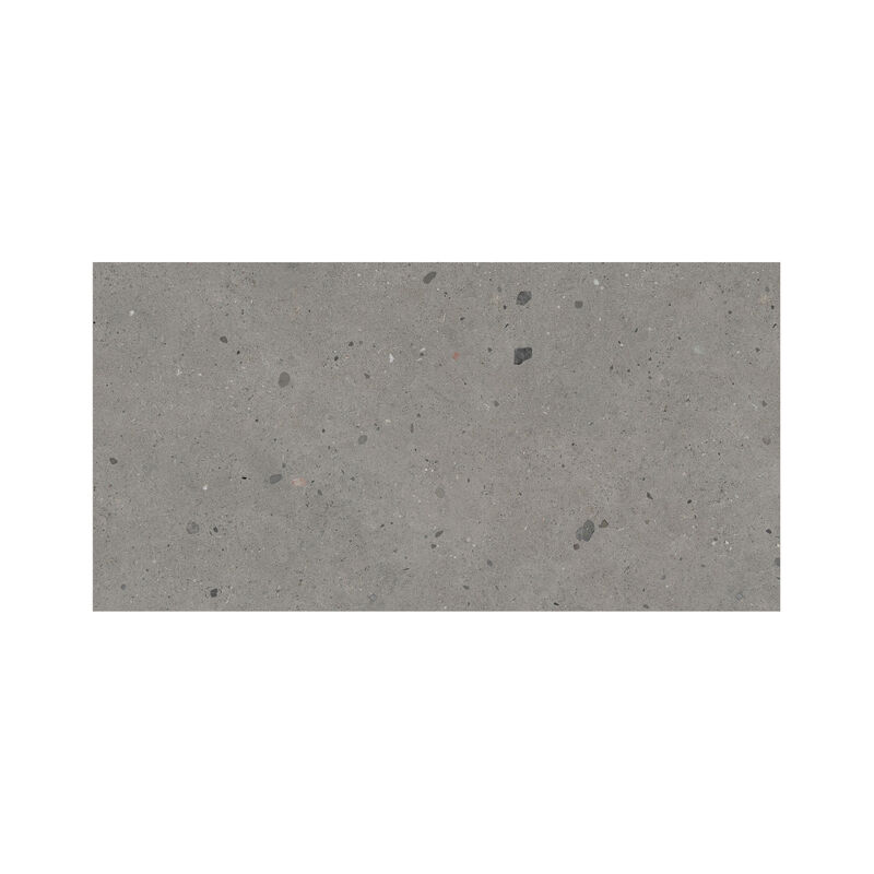 PORCELANATO ESMALTADO URBE TERRAZO GRIS OSCURO MATE 60X120 CM