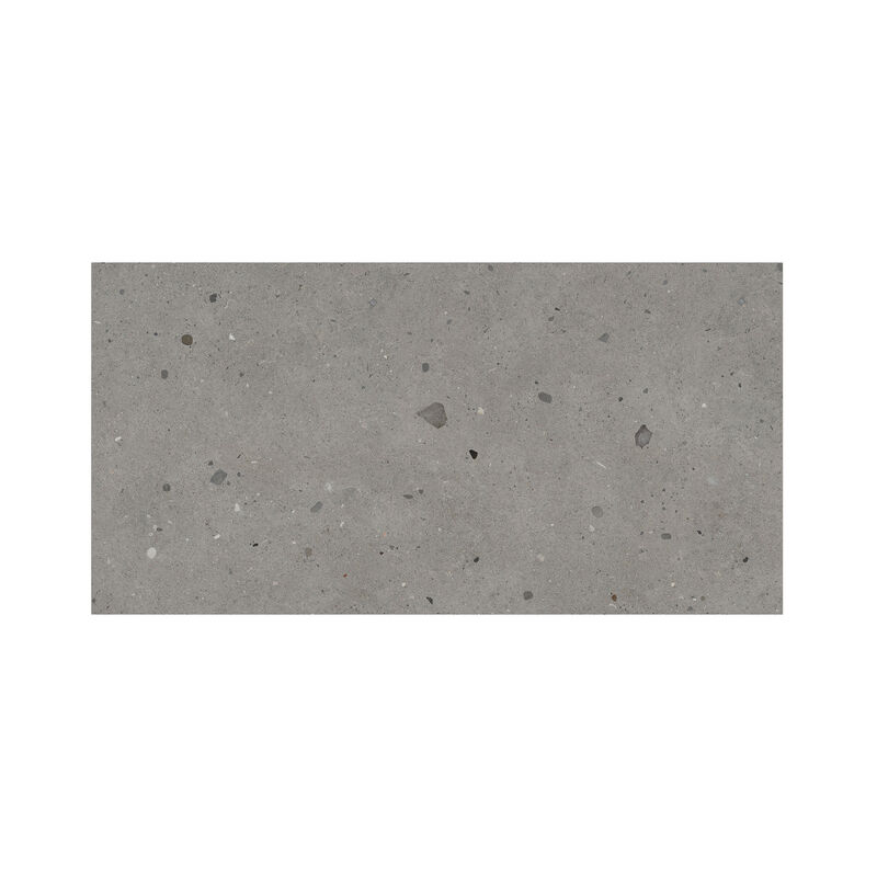 PORCELANATO ESMALTADO URBE TERRAZO GRIS OSCURO MATE 60X120 CM