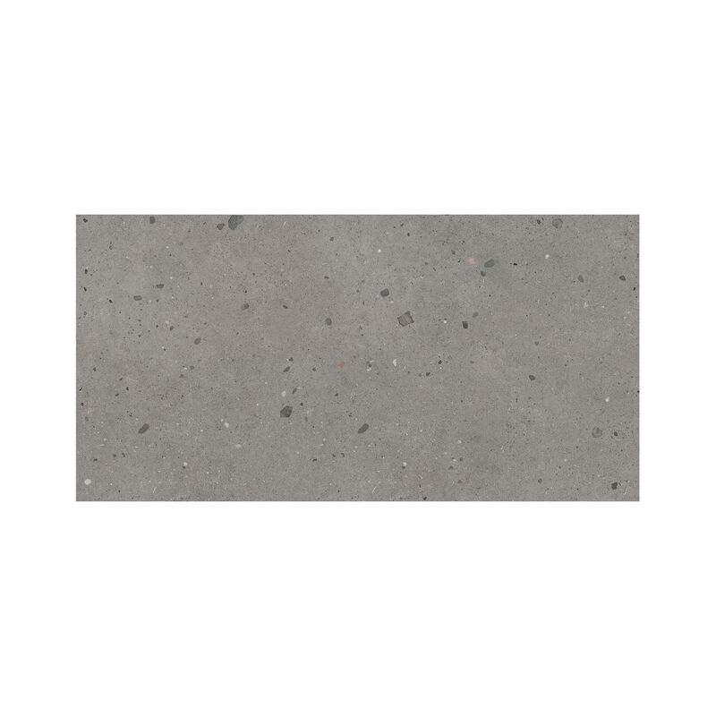 PORCELANATO ESMALTADO URBE TERRAZO GRIS OSCURO MATE 60X120 CM