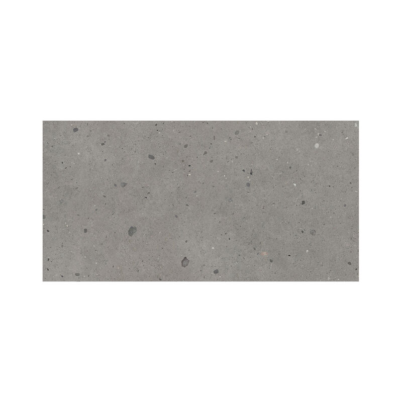 PORCELANATO ESMALTADO URBE TERRAZO GRIS OSCURO MATE 60X120 CM