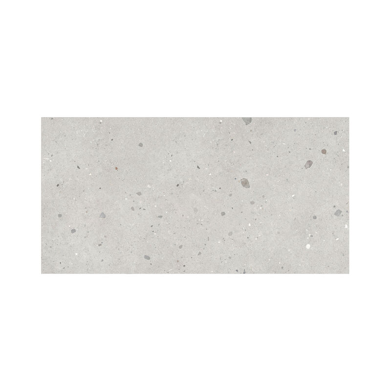 PORCELANATO ESMALTADO URBE TERRAZO GRIS MATE 60X120 CM