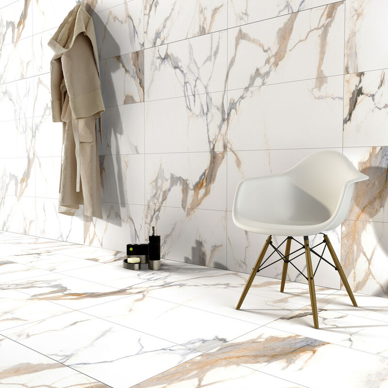 CERÁMICO ESMALTADO PRESTIGE GOLDEN WHITE MATE 30X60 CM