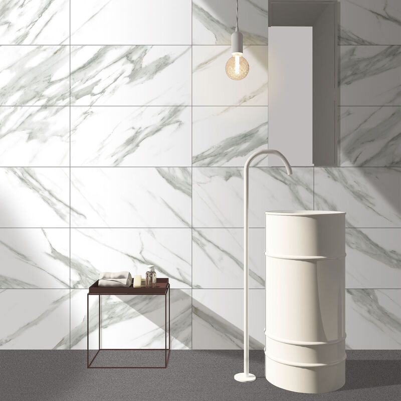 CERÁMICO ESMALTADO CARRARA WHITE MATE 30X60 CM