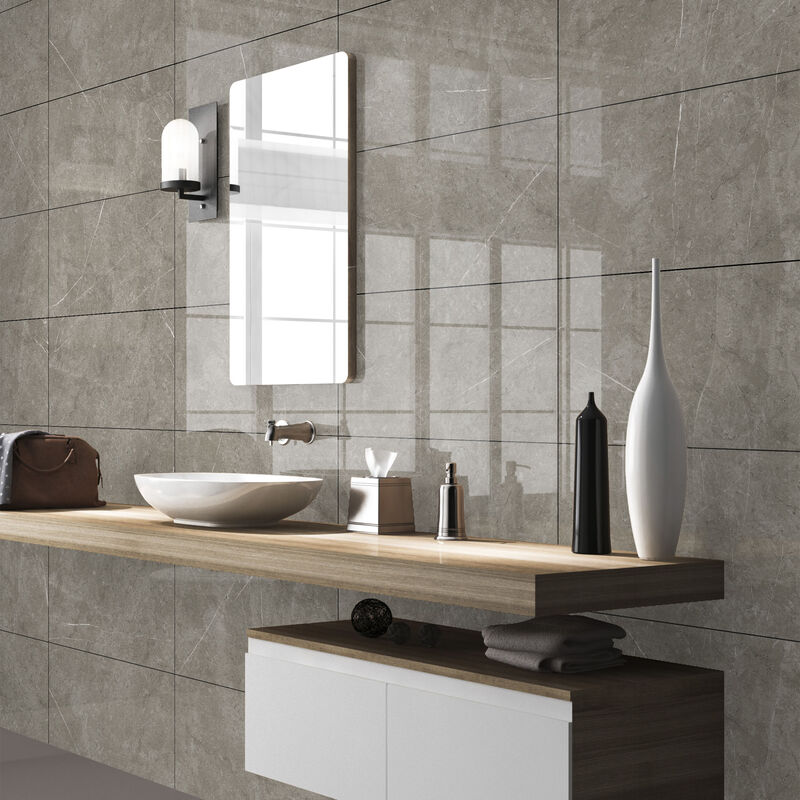 CERÁMICO ESMALTADO PRESTIGE SILVER BRILLO 30X60 CM