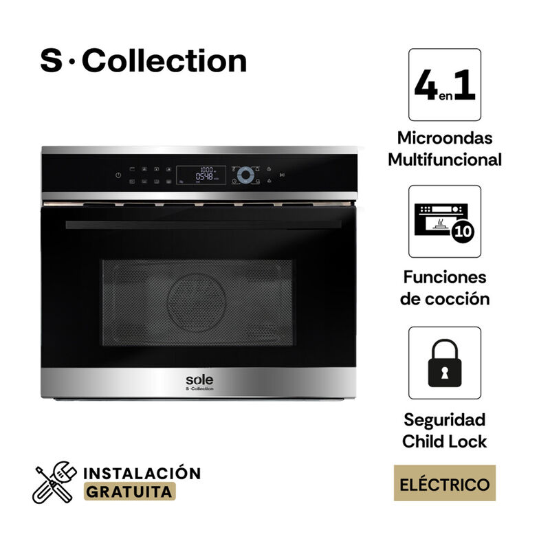 HORNO MICROONDAS SOLHOM001 60CM 35 LITROS 59.4X58X45.5CM