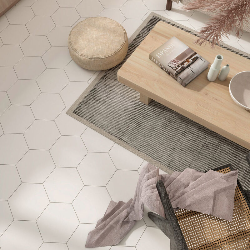 PORCELANATO ESMALTADO BENTO WHITE MATE 23.2X26.70 CM