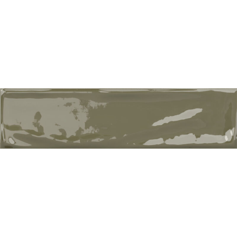 CERÁMICO ESMALTADO EDIMBURGO OLIVE BRILLO 7.5X30 CM