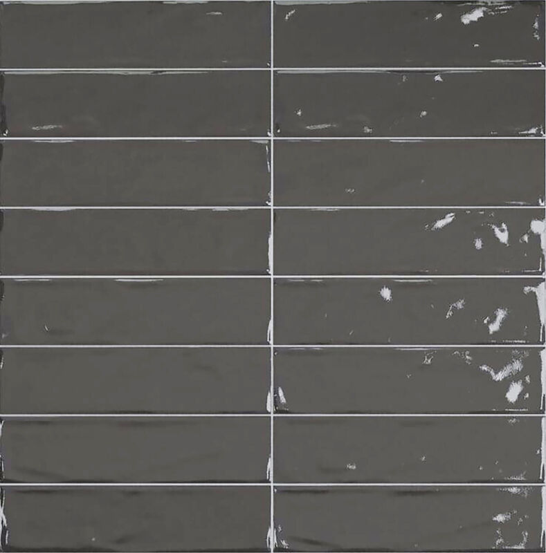 CERÁMICO ESMALTADO EDIMBURGO OBSIDIAN BRILLO 7.5X30 CM