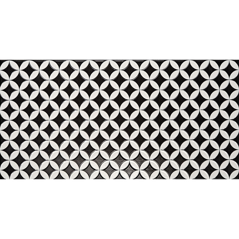 CERÁMICO ESMALTADO MANDALA NERO BRILLO 30.10X60.50 CM