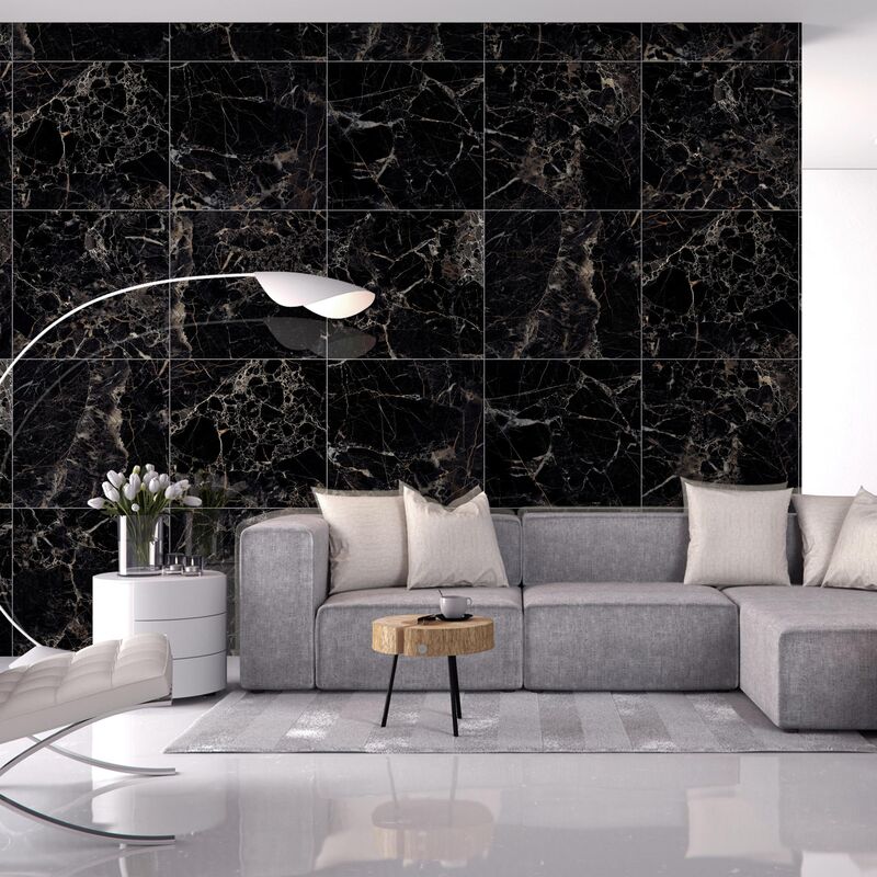 PORCELANATO ESMALTADO ELEGANT BLACK PULIDO 60X60 CM