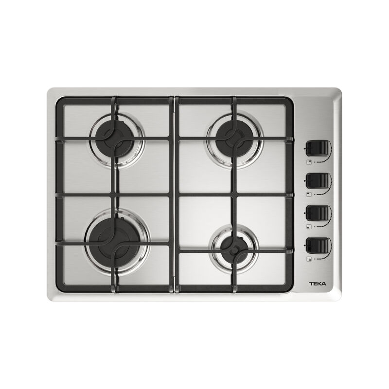 COCINA A GAS A GAS ACERO INOXIDABLE DOMÉSTICO 4 QUEMADORES 60x43.5