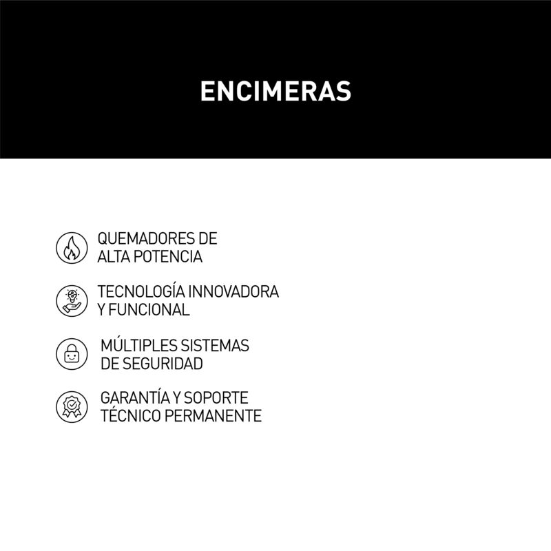 COCINA A GAS A GAS ACERO INOXIDABLE DOMÉSTICO 4 QUEMADORES 60x43.5