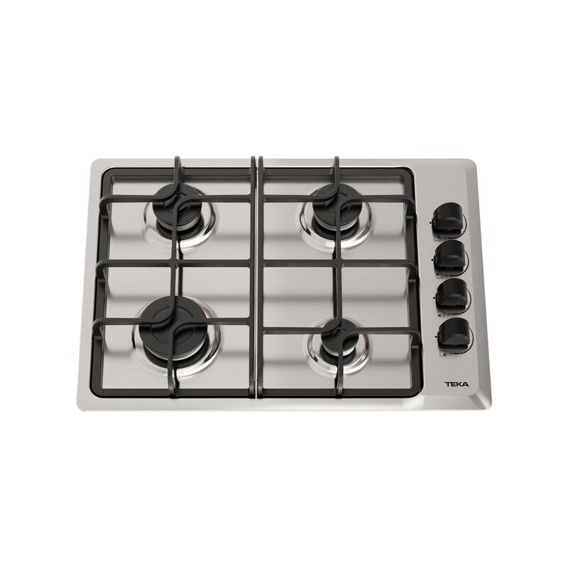 COCINA A GAS A GAS ACERO INOXIDABLE DOMÉSTICO 4 QUEMADORES 60x43.5