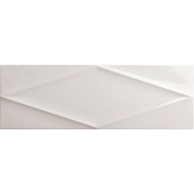 PORCELANATO ESMALTADO ZILIJ JEWEL WHITE BRILLO 15X45 CM