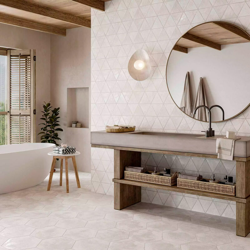 PORCELANATO ESMALTADO CRAFT MIST BRILLO 28.5X33 CM
