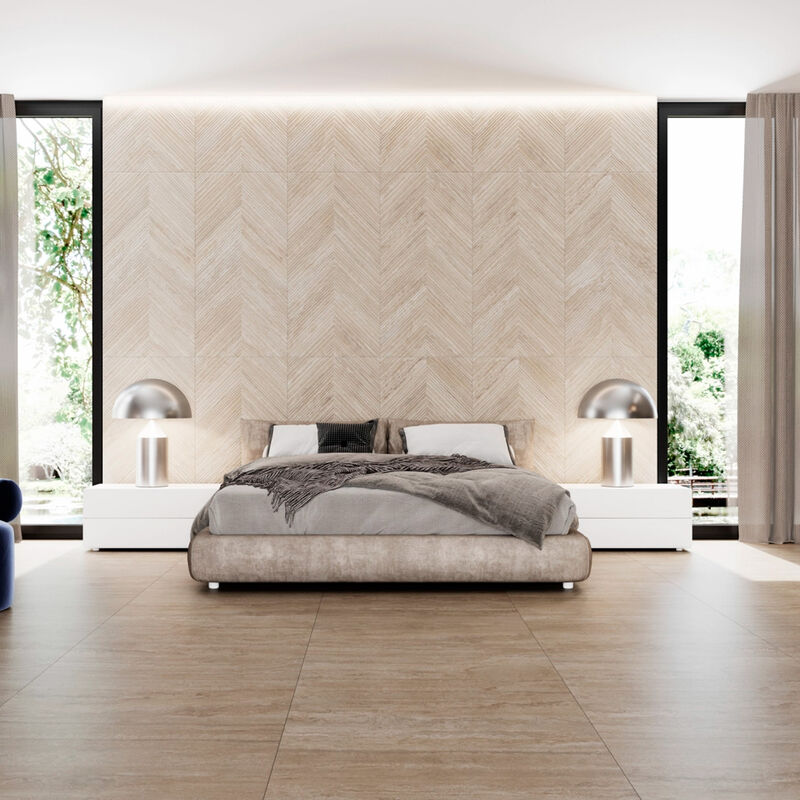 PORCELANATO NO ESMALTADO TRAVERTINE VEIN CLASSIC ANTICATTO MATE 60X120 CM
