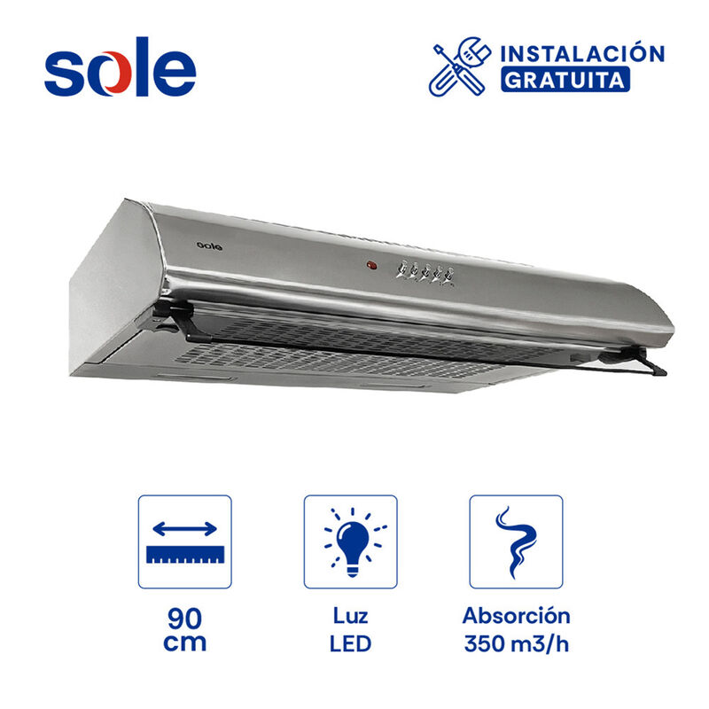CAMPANA LINEAL ATENEA 90 CM 90x48.5x14