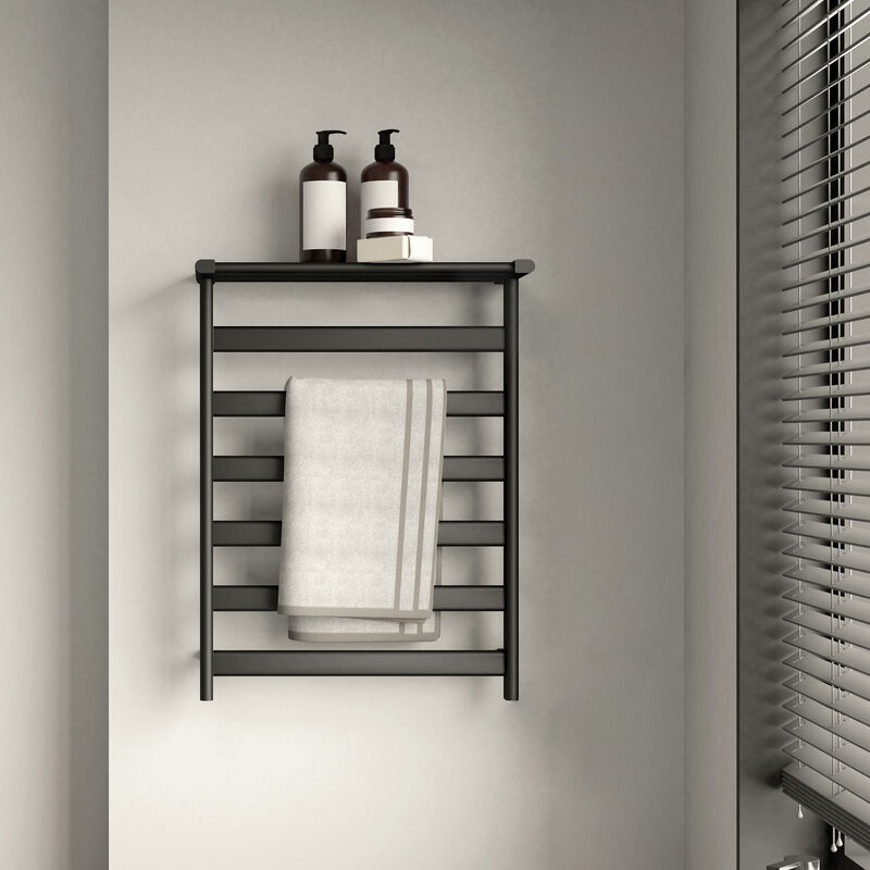 TOALLERO ELÉCTRICO REPUBLICA 50X67 CM NEGRO MATE 125W 220V