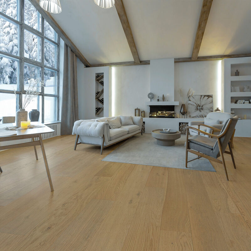 PISO SPC WOOD FLOOR FEBRES OAK ESPESOR 7 MM FORMATO 19X190 CM