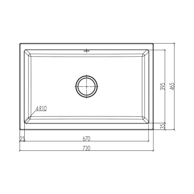 LAVADERO DE SOBREPONER VERONA 1 POZA 72X45.5X20 CM
