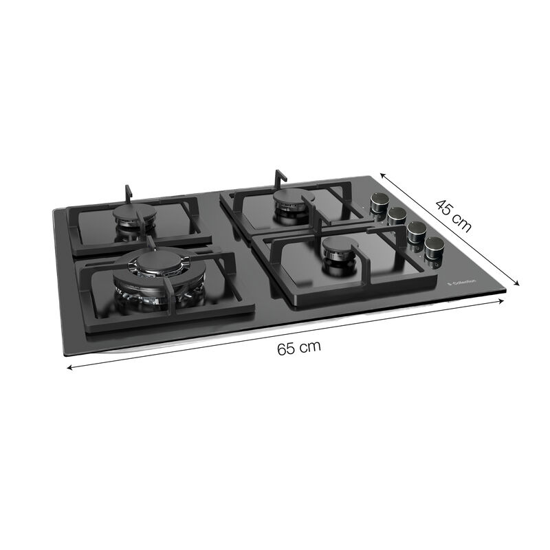 ENCIMERA A GAS DESIGN 60 CM 4 QUEMADORES 65X51 CM