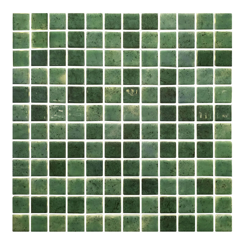 PEPELMA VIDRIO STONE VERDE 31.5X31.5 CM