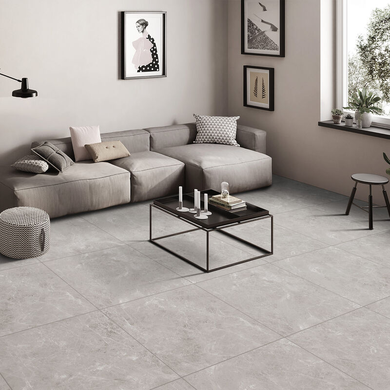 PORCELANATO ESMALTADO OASIS GRIS CLARO MATE 60X60 CM