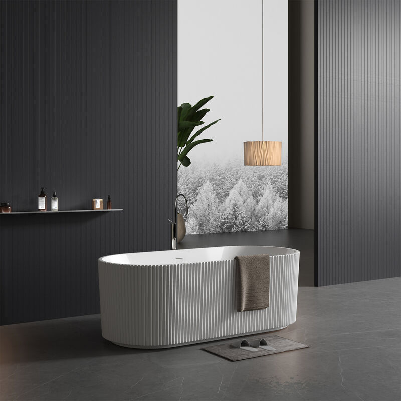 KLIPEN TINA FREESTANDING HARP BLANCA 170X80X59 CM OVALADO