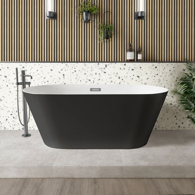 KLIPEN TINA FREESTANDING MARINE-T NEGRO 168X80X58 CM OVALADO
