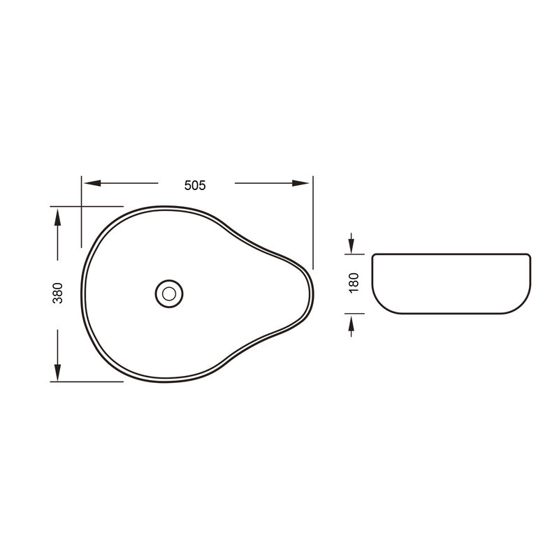 KLIPEN LAVATORIO BOWL VULCANO KAKHI MATE 50.5X38X18 CM