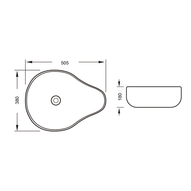 KLIPEN LAVATORIO BOWL VULCANO GRIS MATE 50.5X38X18 CM