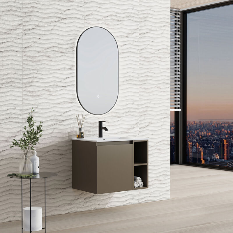 KLIPEN MUEBLE CON LAVATORIO SUSPENDIDO WILD TAUPE 59.5X45.5X48CM