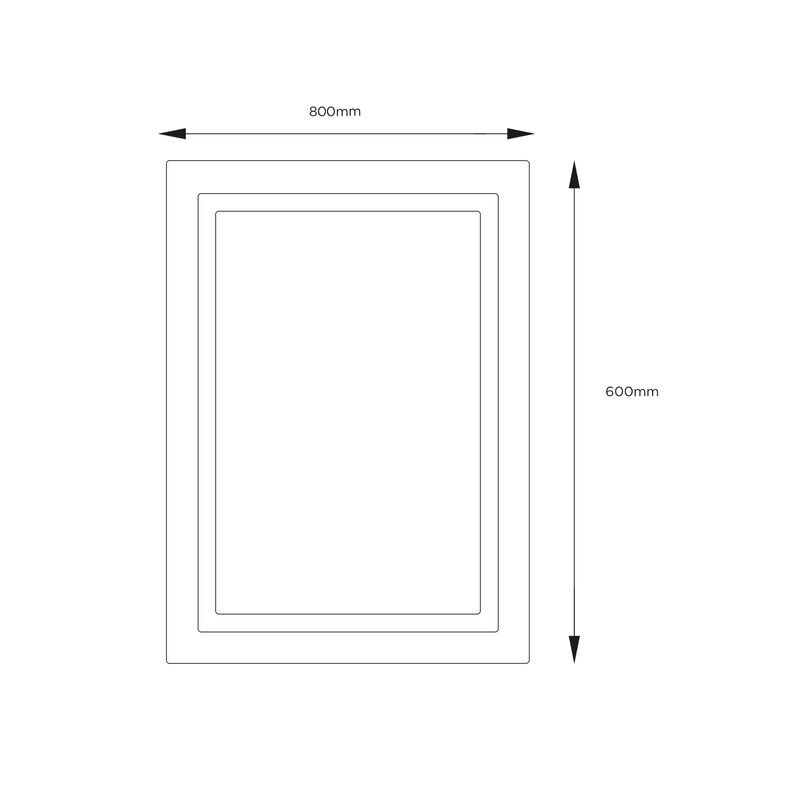 KLIPEN ESPEJO CON LUZ LED SINGAPUR RECTANGULAR 80X60CM