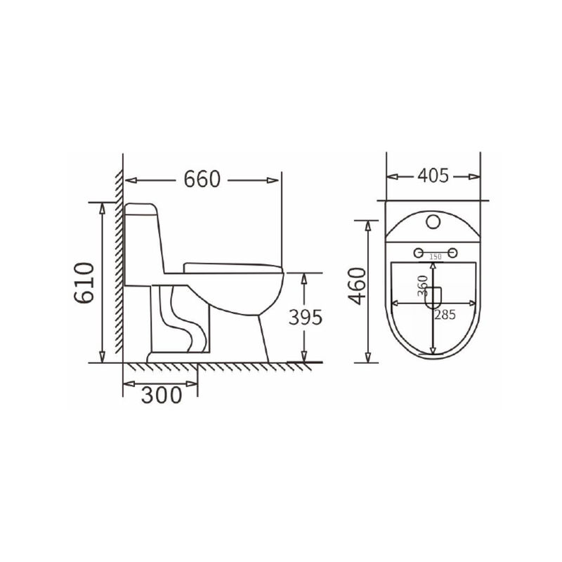 INODORO ONE PIECE NEW OLYMPIA BLANCO 4L / 6L - ARO ELONGADO 61X40.5X46 C