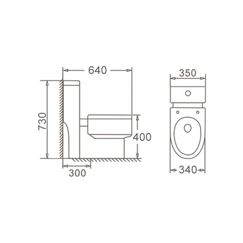 INODORO ONE PIECE NEW SIMPHONY BLANCO 4L / 6L - ARO REDONDO 73X35X64 CM