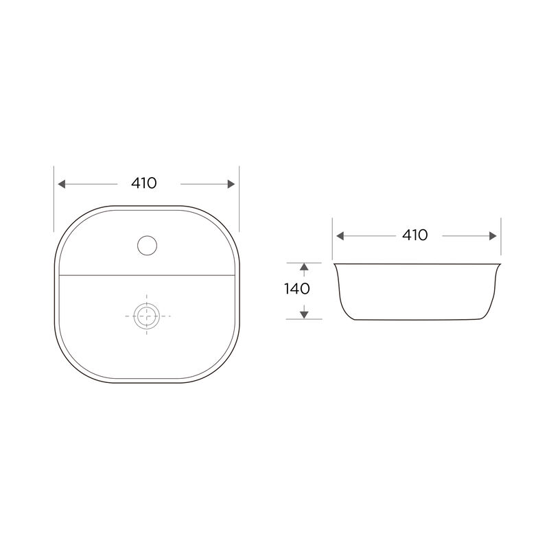 KLIPEN LAVATORIO BOWL ELLA BLANCO 415X415X140